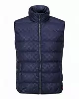 gucci hiver down filled gilet grille bleue